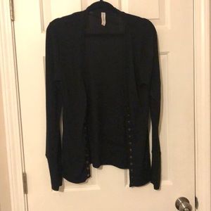 Black button cardigan